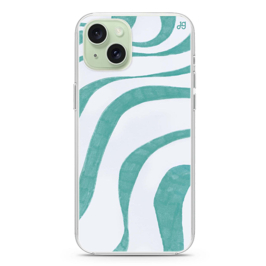 Abstract Paint Pattern iPhone 15 Magsafe 兼容水晶透明保護殼