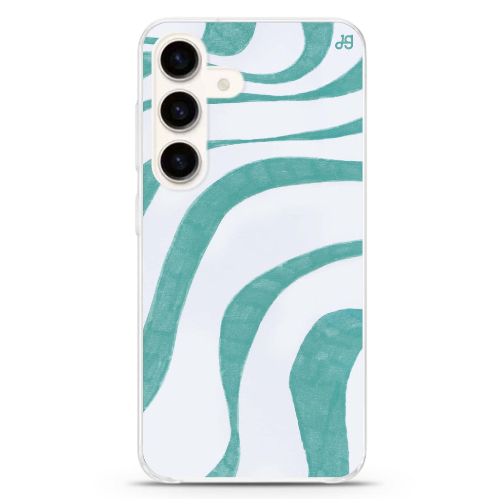 Abstract Paint Pattern Samsung Galaxy S26/S25/S24 水晶透明保護殼正面展示