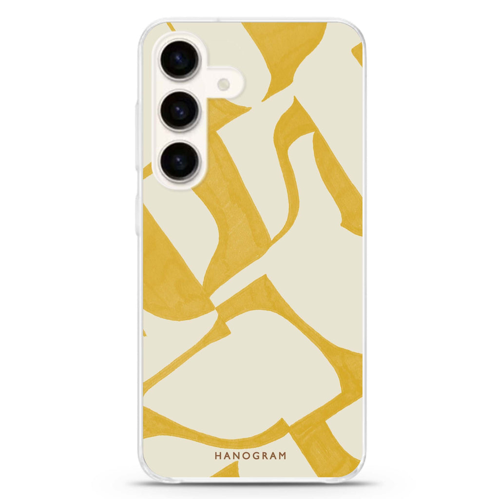 Abstract Paint Pattern Samsung Galaxy S26/S25/S24 水晶透明保護殼正面展示