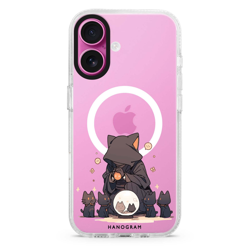 Seer Cat Charm Magsafe 兼容水晶透明保護殼