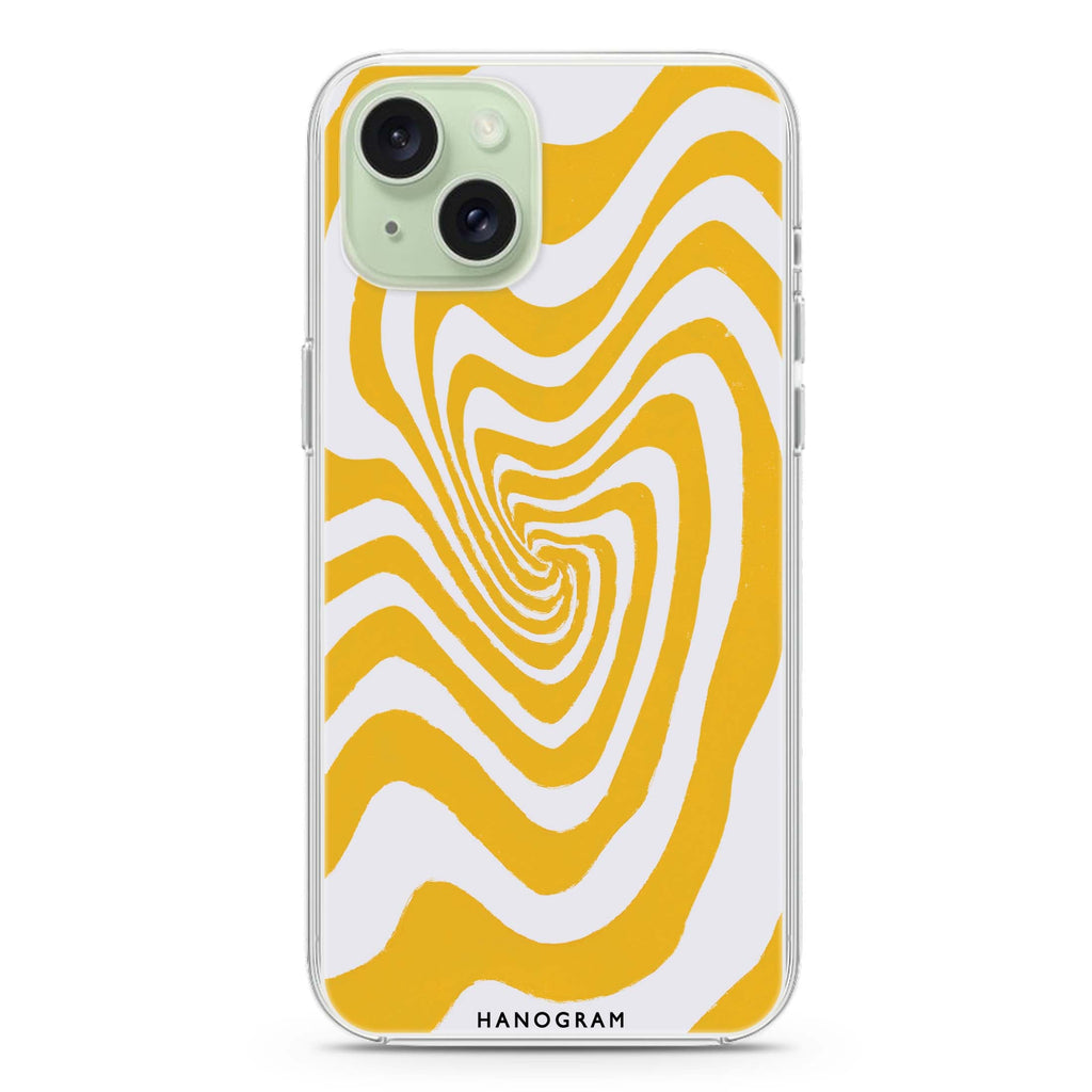Abstract Paint Pattern iPhone 15 Magsafe 兼容水晶透明保護殼