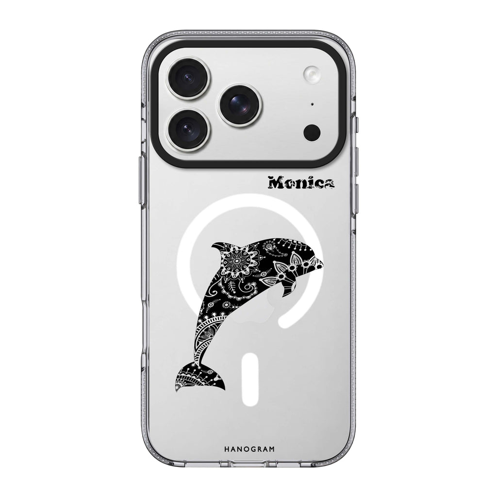 Mandala dolphin 水晶透明保護殼