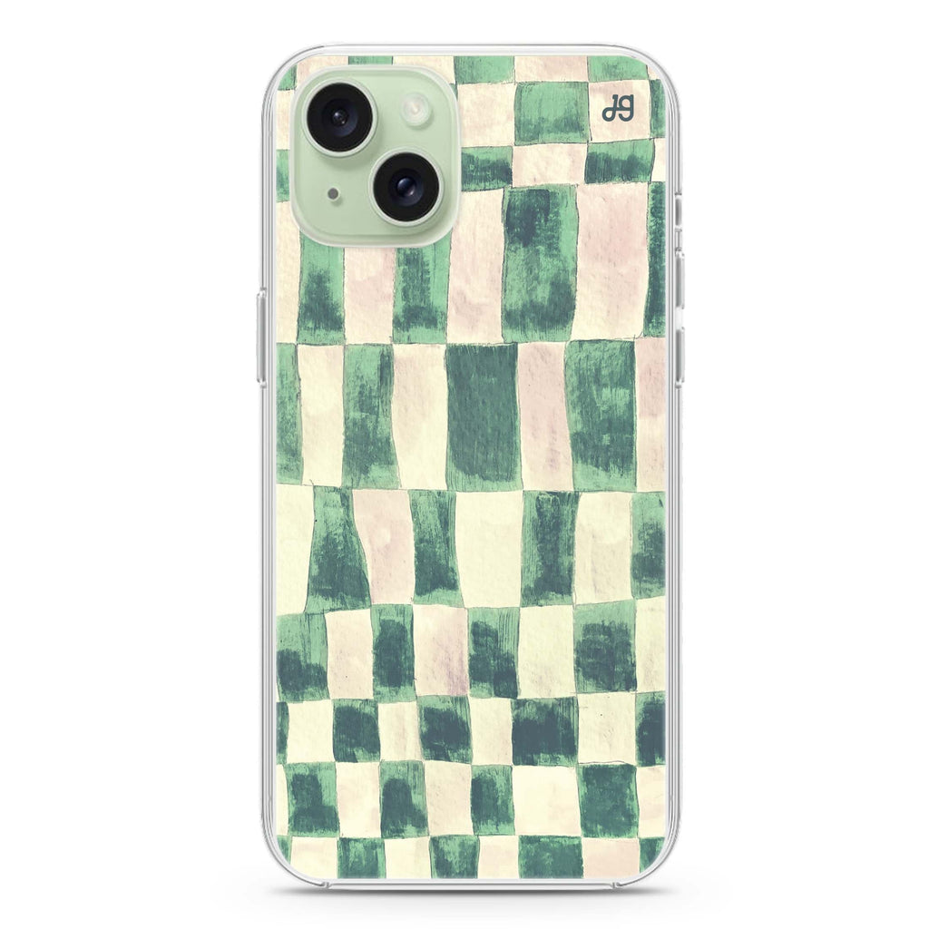 Abstract Paint Pattern iPhone 15 Plus Magsafe 兼容水晶透明保護殼