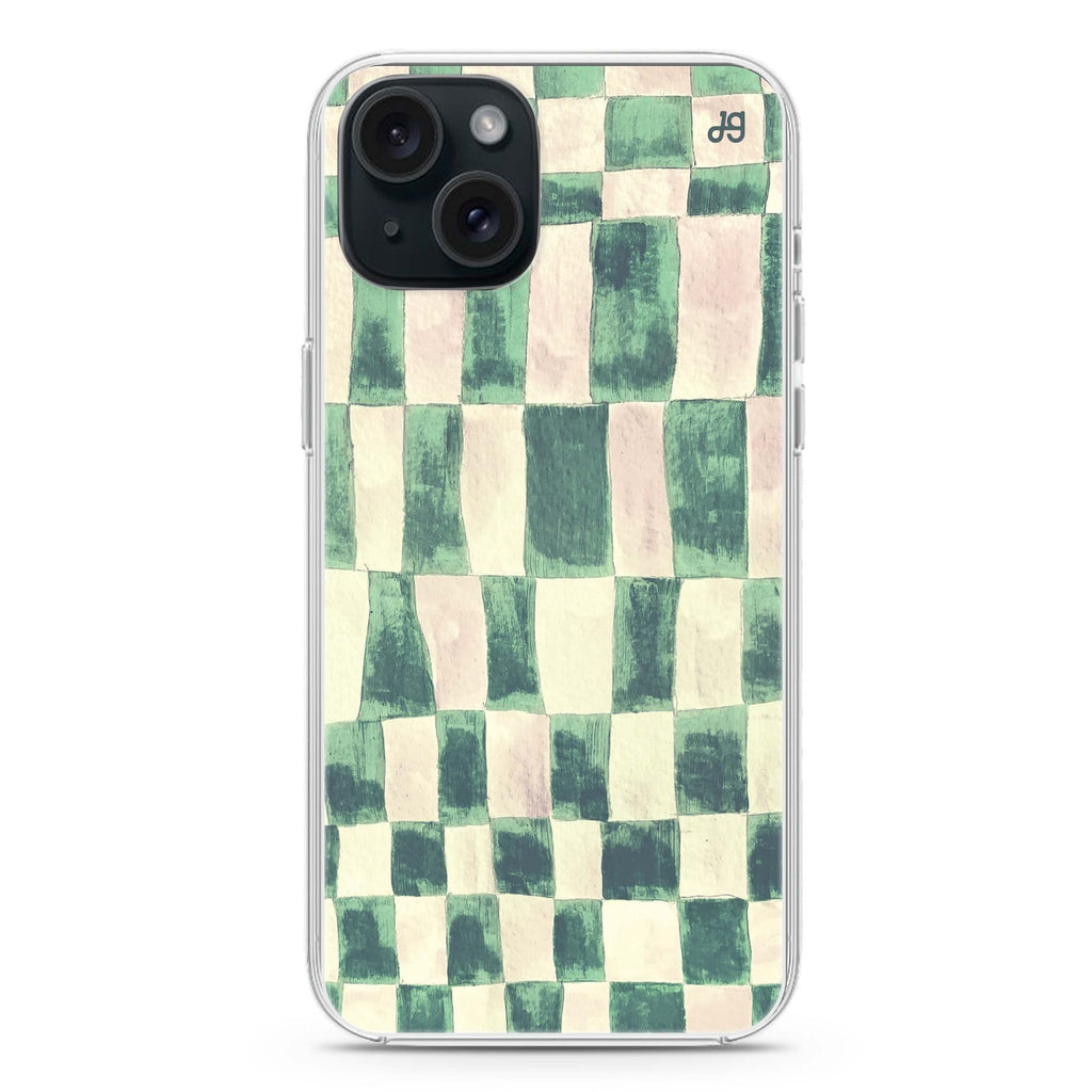 Abstract Paint Pattern iPhone 15 Magsafe 兼容水晶透明保護殼