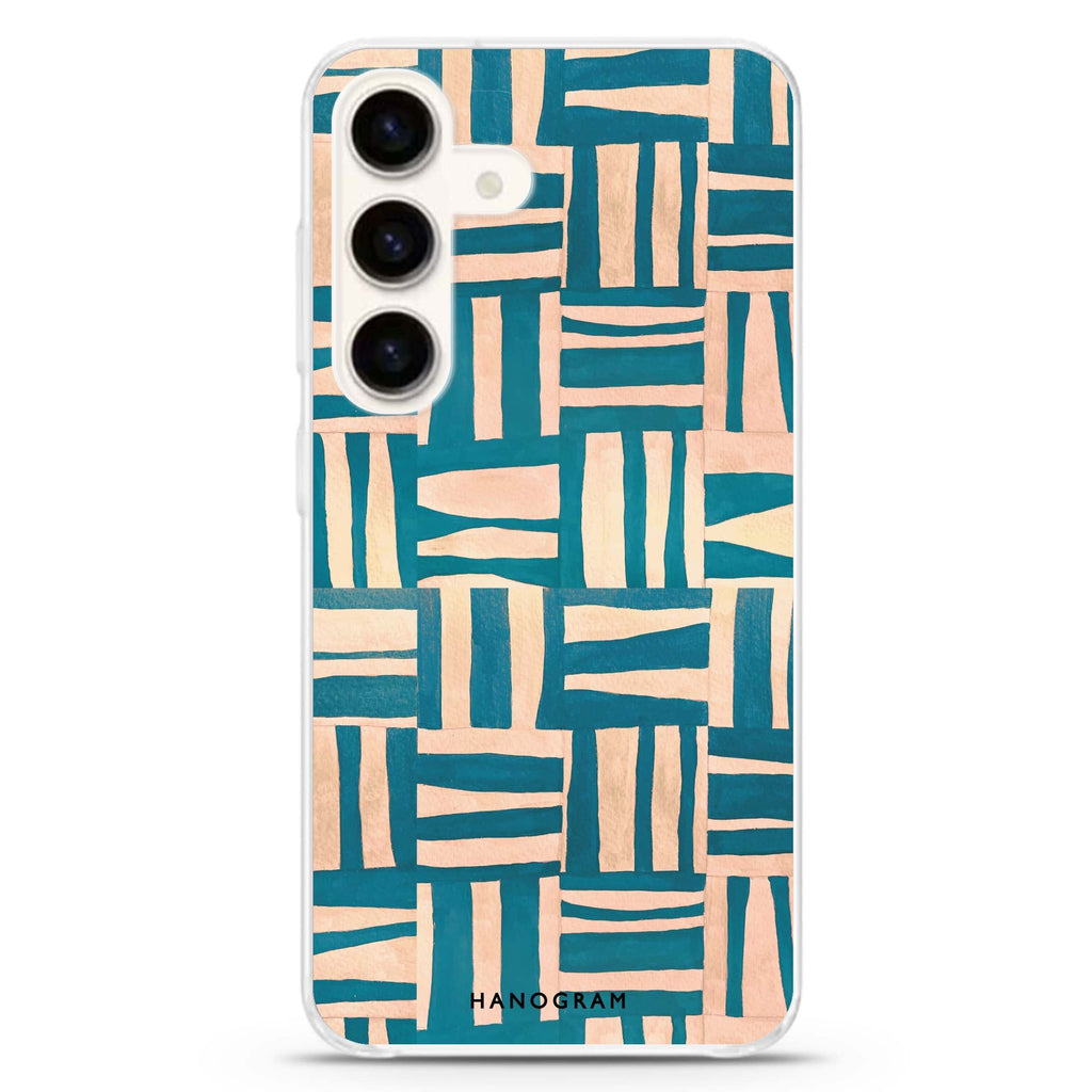 Abstract Paint Pattern Samsung Galaxy S26/S25/S24 水晶透明保護殼正面展示