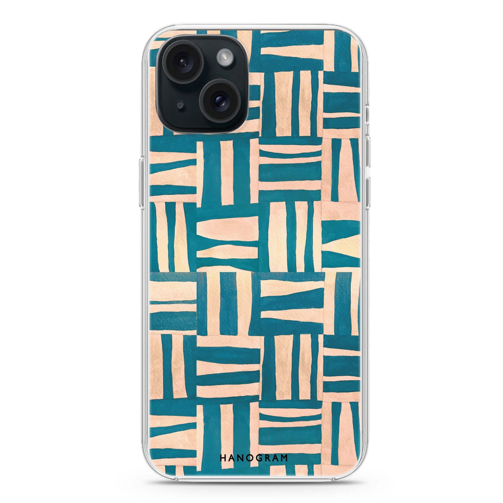 Abstract Paint Pattern iPhone 15 Magsafe 兼容水晶透明保護殼