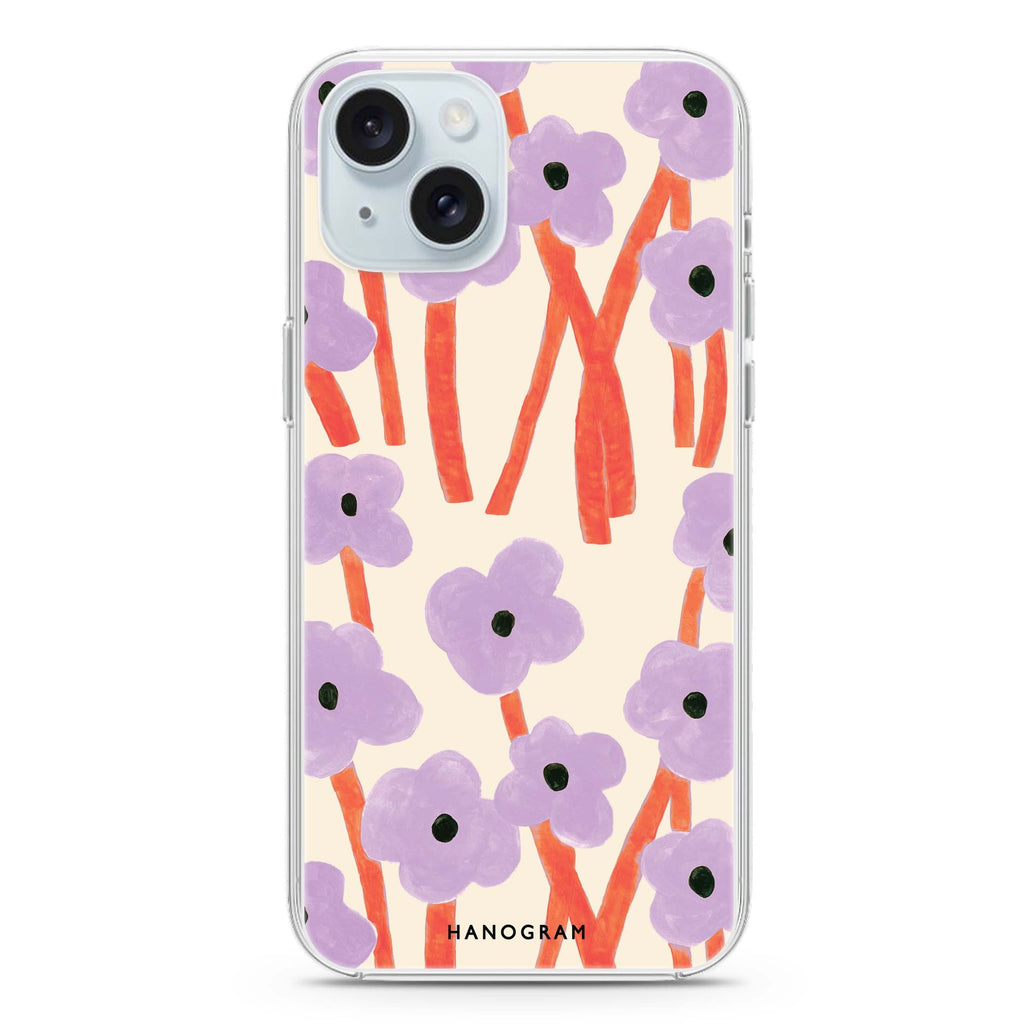 Floral iPhone 15 plus 水晶透明保護殼