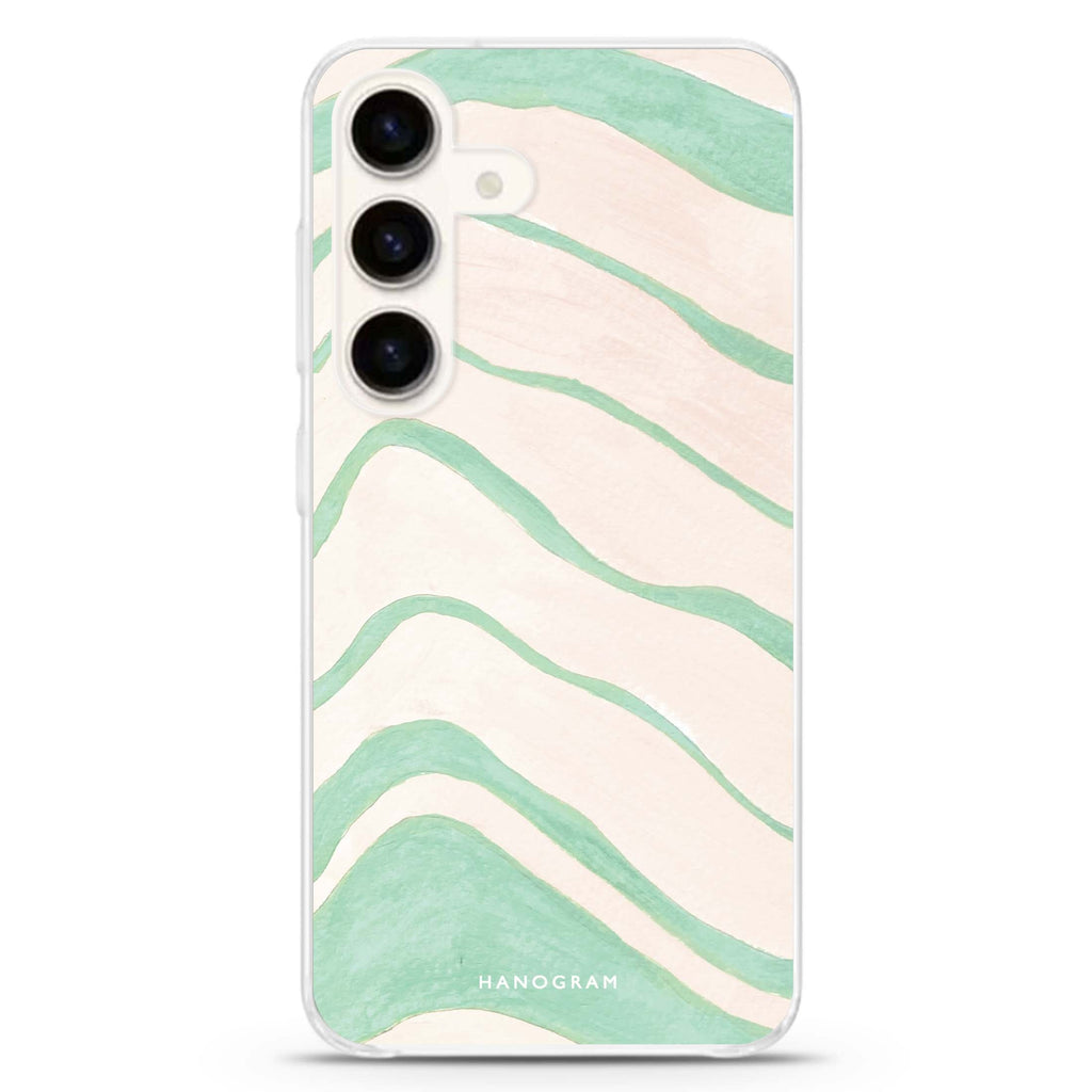 Abstract Paint Pattern Samsung Galaxy S26/S25/S24 水晶透明保護殼正面展示