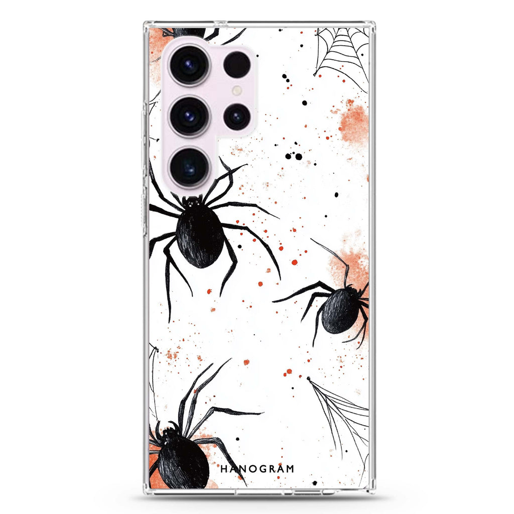 Web of Whimsy Samsung Galaxy Ultra 透明保護殼，適用 S26/S25/S24/S23 Ultra，圖1