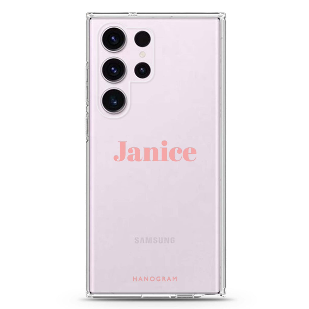 Personal Pop Samsung Galaxy Ultra 可加名字透明保護殼，適用 S26/S25/S24/S23 Ultra，圖1