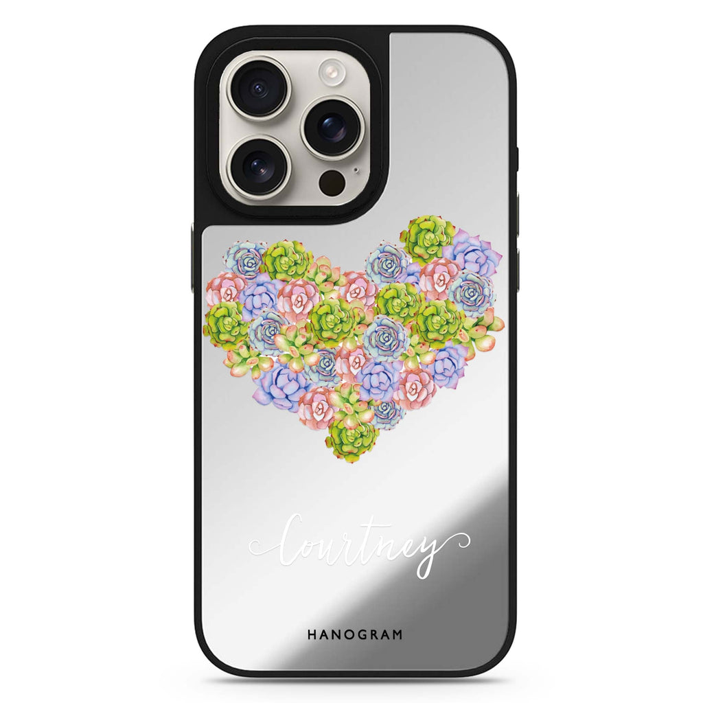 Floral Heart 鏡面手機殼