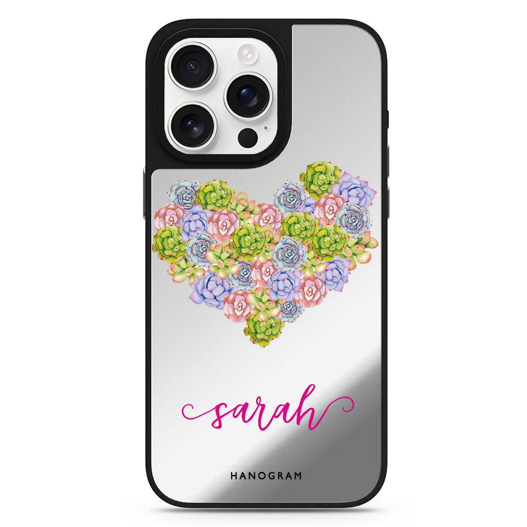Floral Heart 鏡面手機殼