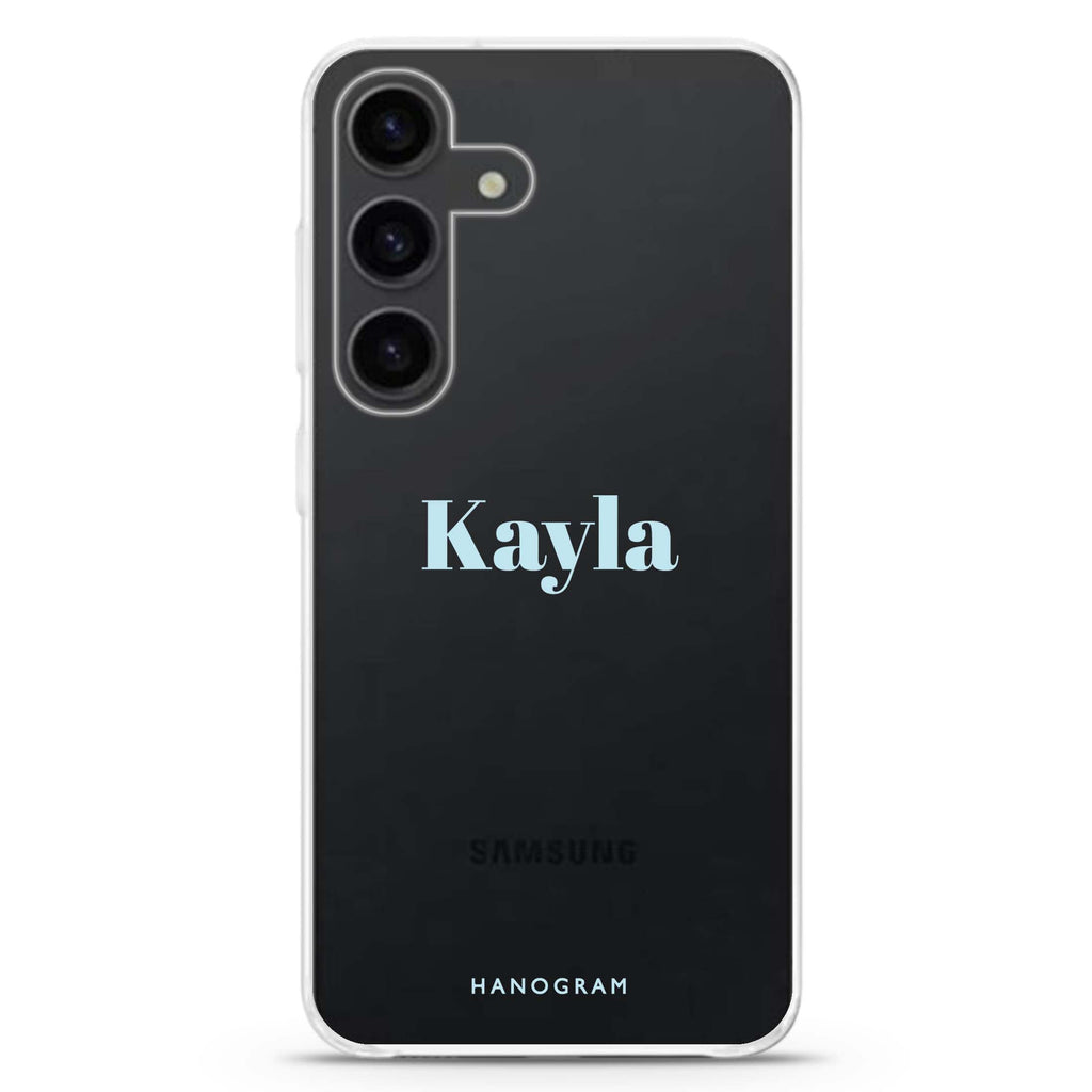 Personal Pop Samsung Galaxy S26/S25/S24 可加名字水晶透明保護殼正面展示