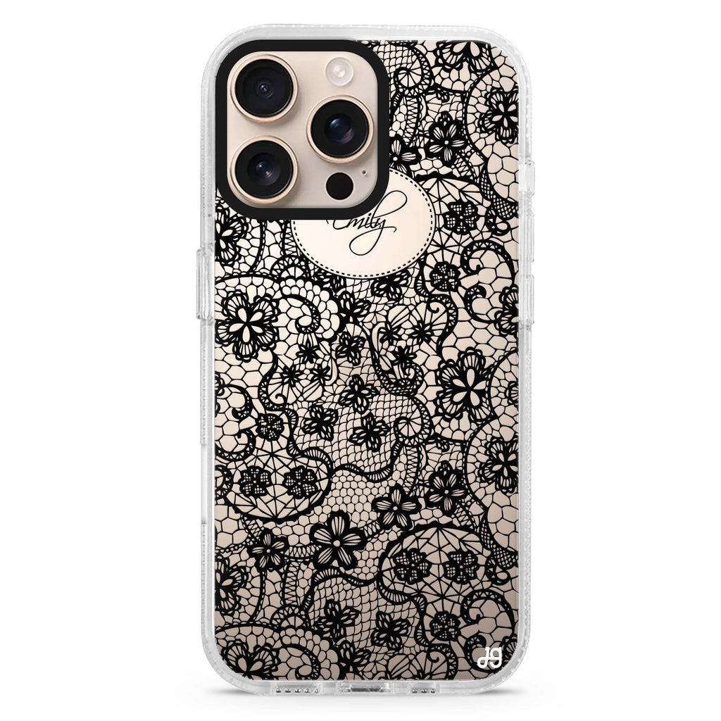 My Floral Lace iPhone 16 Pro & 16 Pro Max Case - Personalized and Stylish Protection