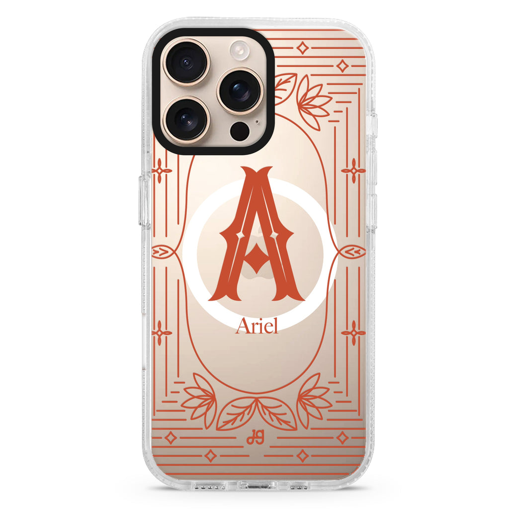 Artistic Monogram I Magsafe 兼容水晶透明保護殼