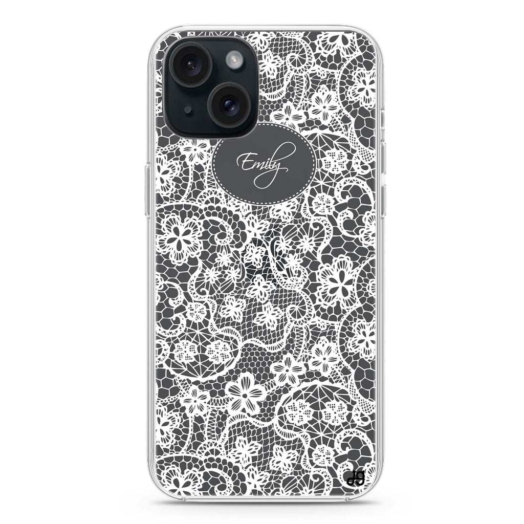 My Floral Lace iPhone 15 水晶透明保護殼