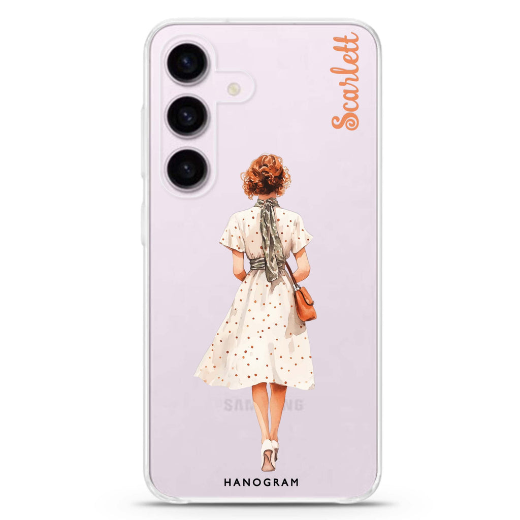 Dot Days Samsung Galaxy S26/S25/S24 可加名字水晶透明保護殼正面展示