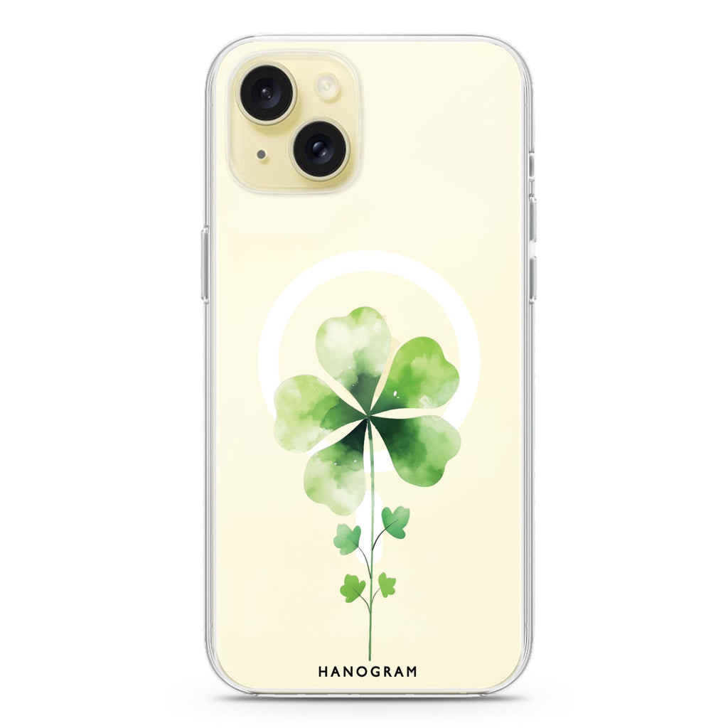 Green Bliss iPhone 15 Magsafe 兼容水晶透明保護殼