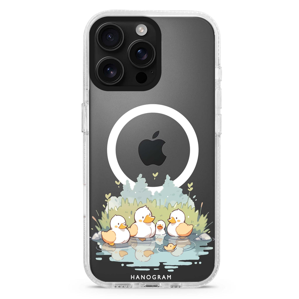 River Duck Delight Magsafe 兼容水晶透明保護殼