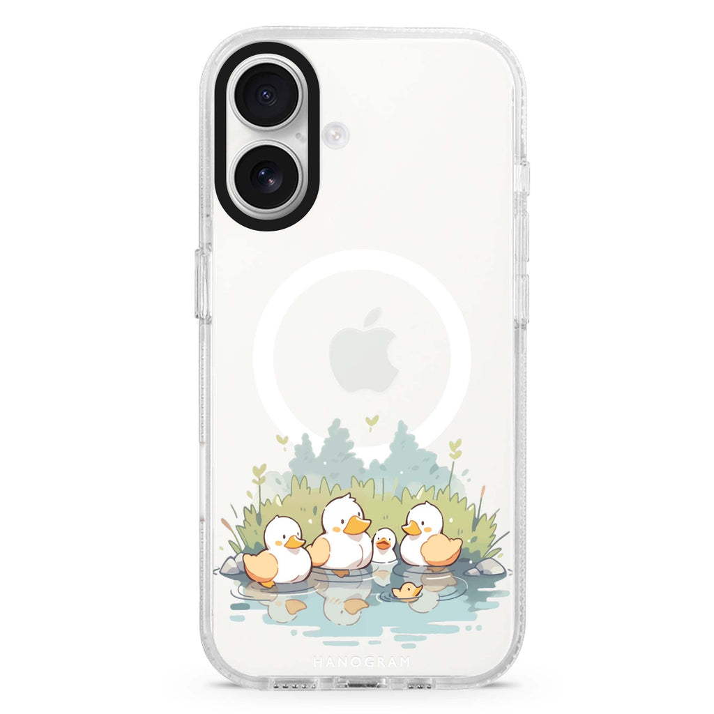River Duck Delight Magsafe 兼容水晶透明保護殼