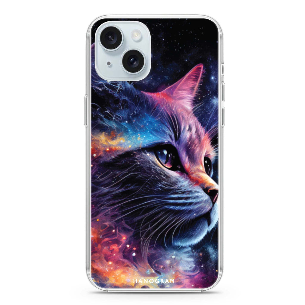 Galaxy Cat iPhone 15 Plus Magsafe 兼容水晶透明保護殼