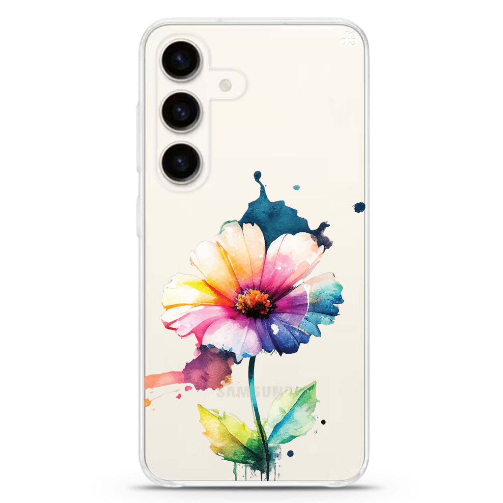 A Beautiful Flower Samsung Galaxy S26/S25/S24 水晶透明保護殼正面展示