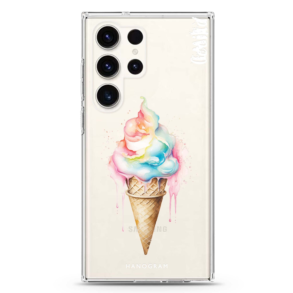 Frozen Bliss Samsung Galaxy Ultra 可加名字透明保護殼，適用 S26/S25/S24/S23 Ultra，圖1
