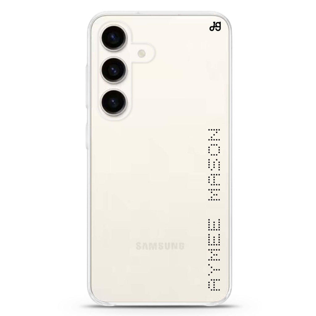 Digital Name Samsung Galaxy S26/S25/S24 可加名字水晶透明保護殼正面展示
