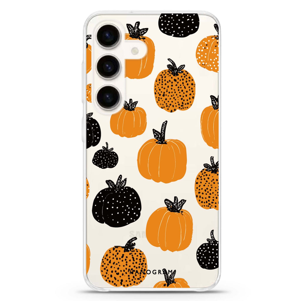 Pumpkin Parade Samsung Galaxy S26/S25/S24 水晶透明保護殼正面展示