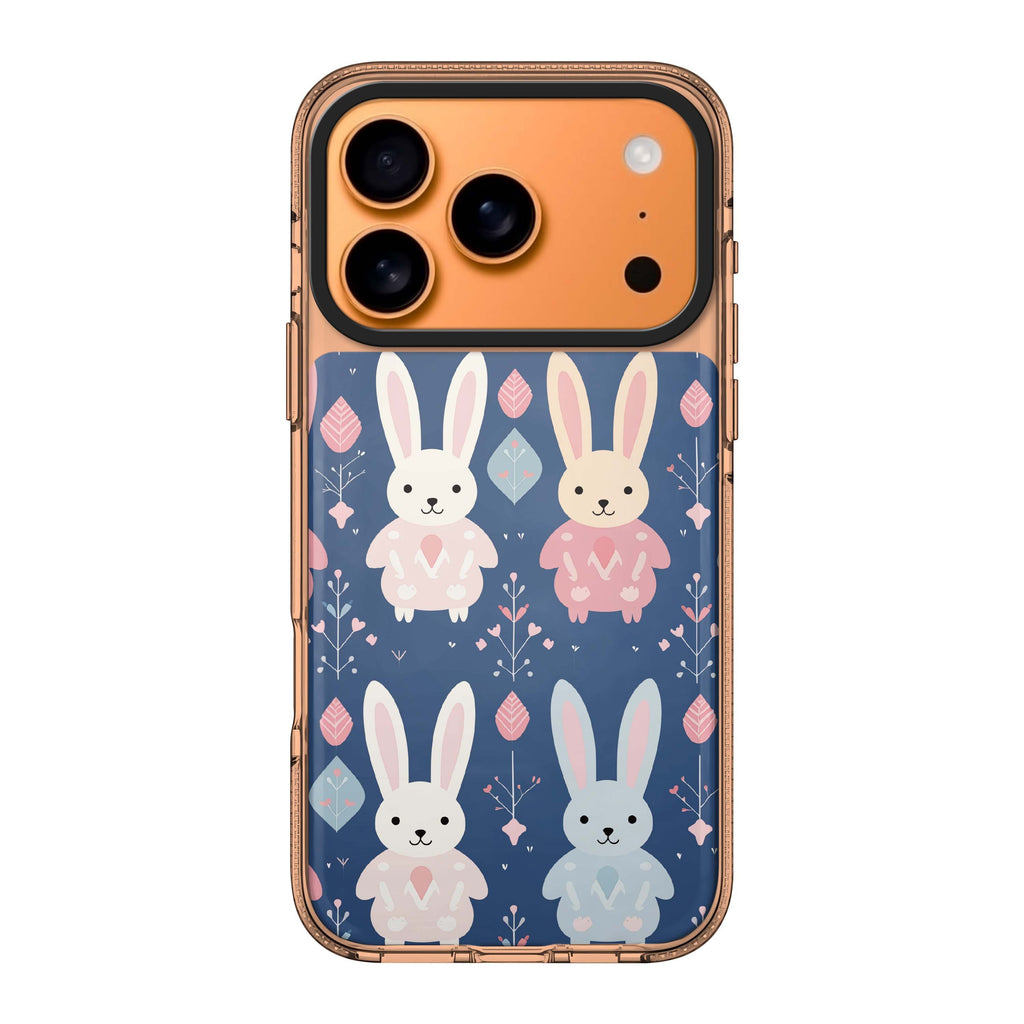 Bunny Bliss iPhone 17 Pro Max MagSafe 水晶透明保護殼 兔子圖案設計 圖1