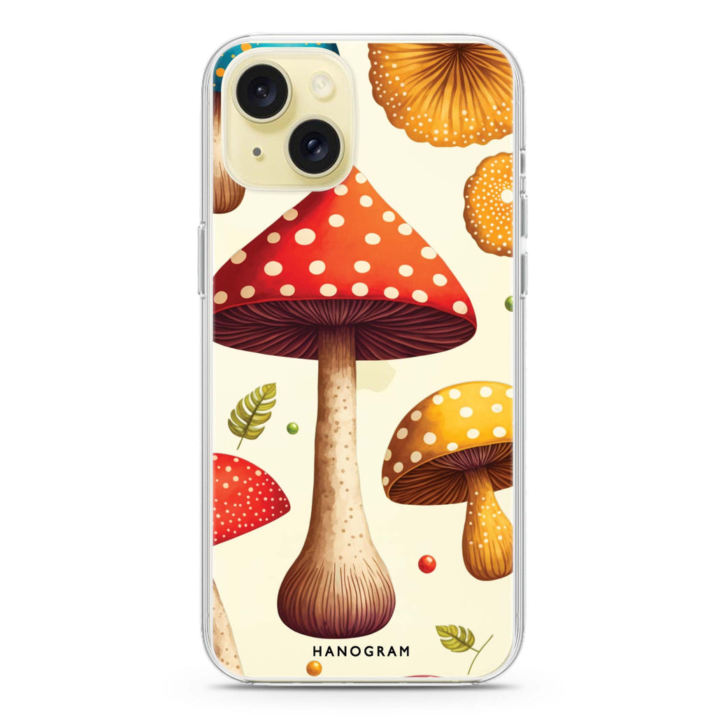 Mushroom time iPhone 15 plus 水晶透明保護殼