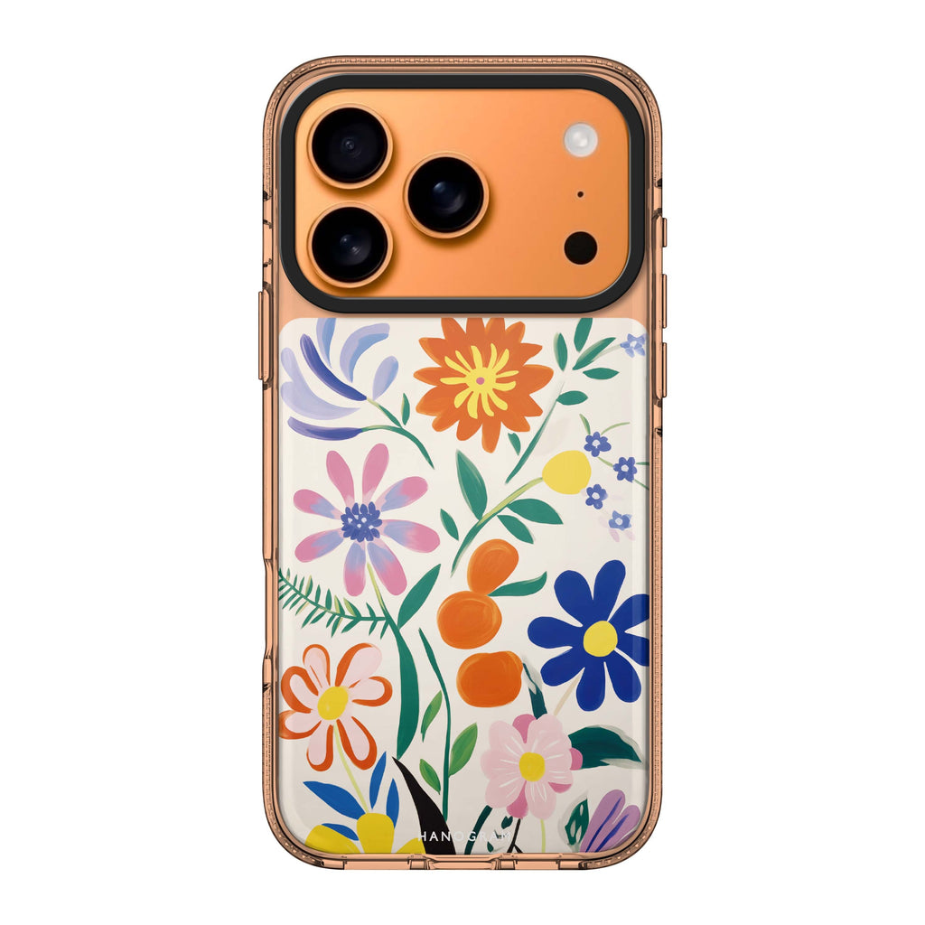 Petal Palette iPhone 17 Pro Max MagSafe 水晶透明保護殼 花卉圖案設計 圖1