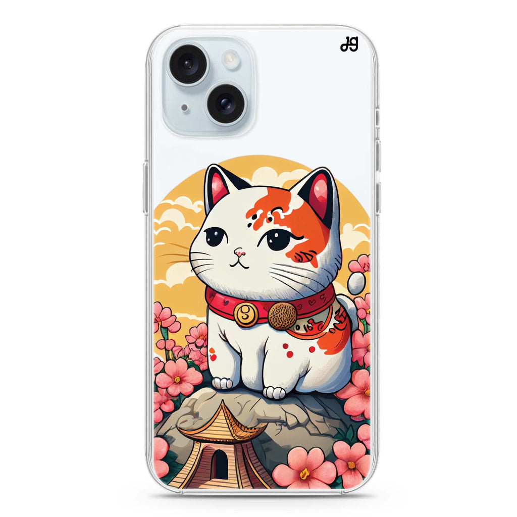 Cat & Flowers iPhone 15 plus 水晶透明保護殼