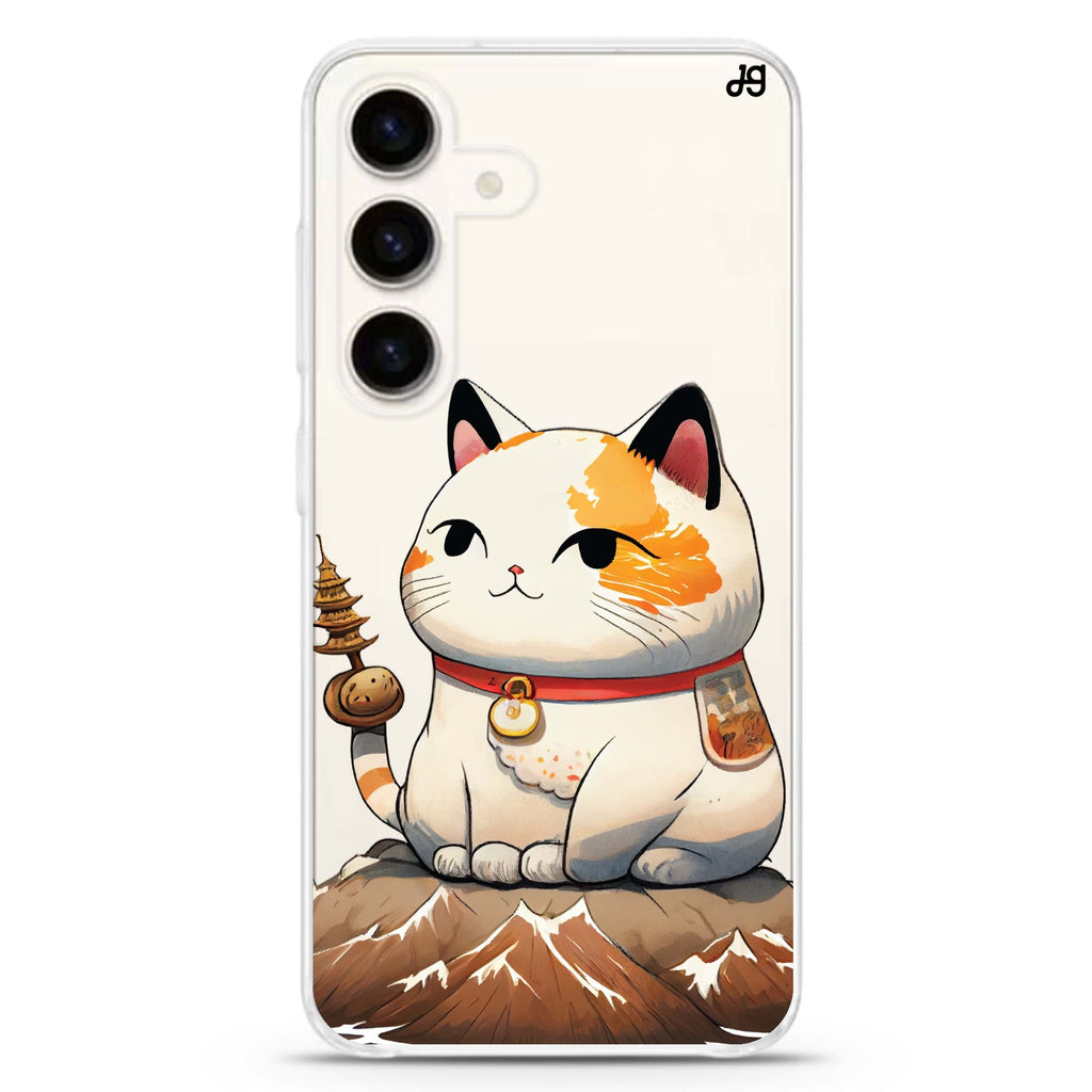 A Cute Cat Samsung Galaxy S26/S25/S24 水晶透明保護殼正面展示