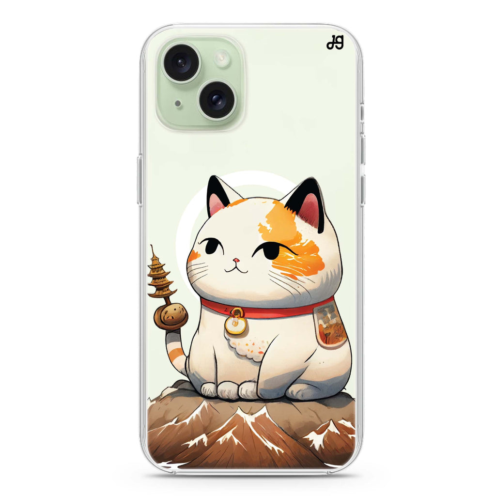 A Cute Cat iPhone 15 Magsafe 兼容水晶透明保護殼