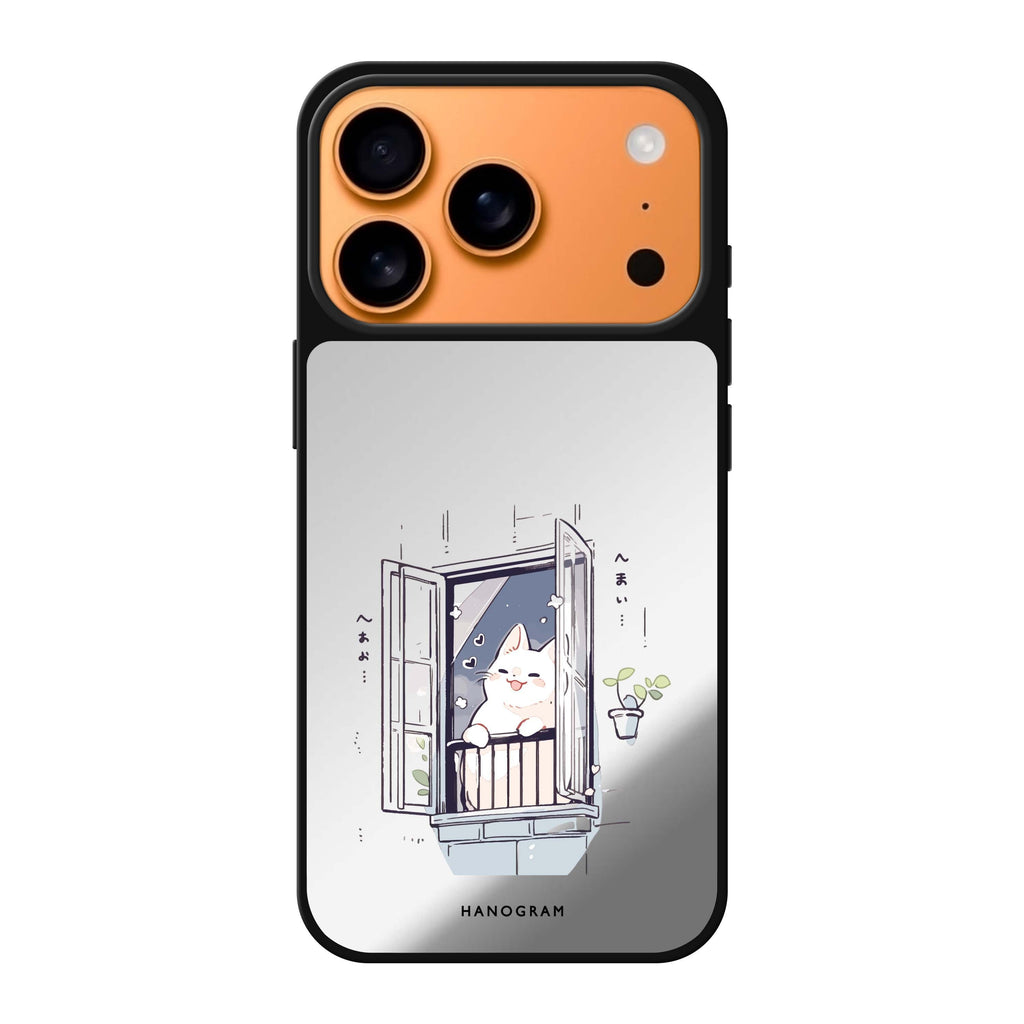Ledge Lounging Kitty 貓咪 iPhone 17 Pro Max 鏡面手機殼主圖