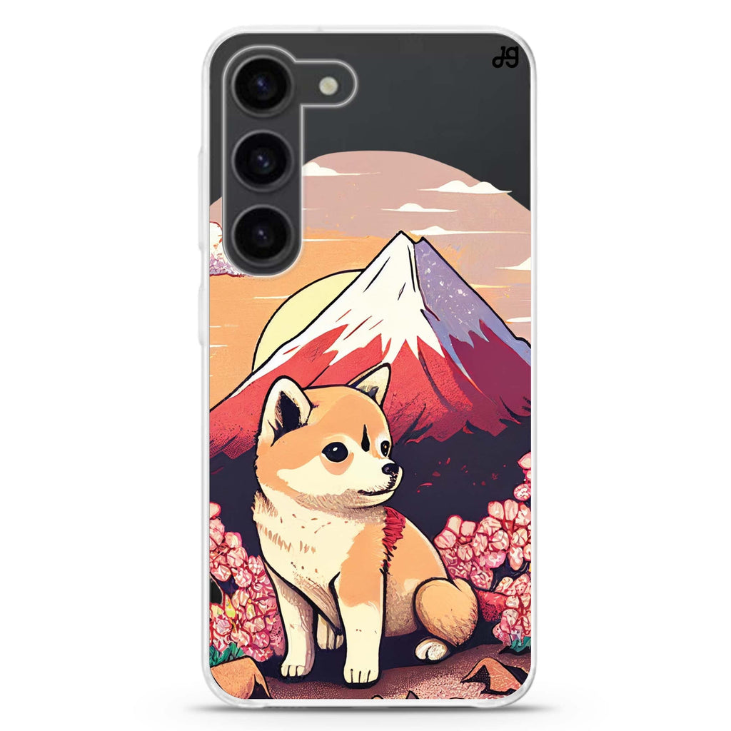 Shiba Inu & Fuji Mountain Samsung Galaxy 水晶透明保護殼