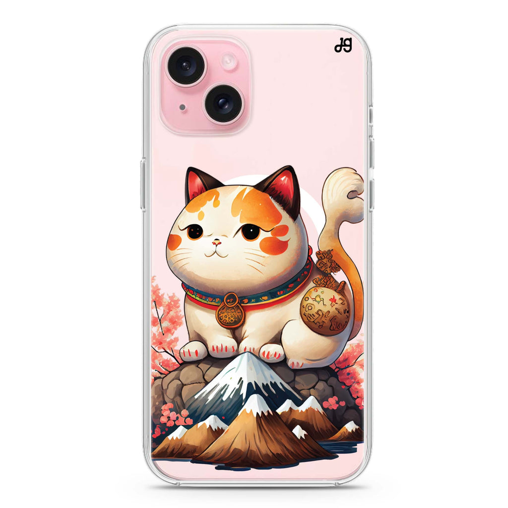 Kawaii Cat iPhone 15 Plus Magsafe 兼容水晶透明保護殼