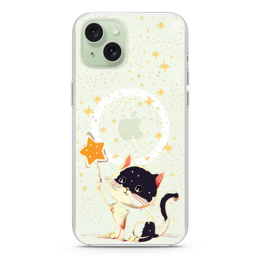 Cat & Star iPhone 15 Magsafe 兼容水晶透明保護殼