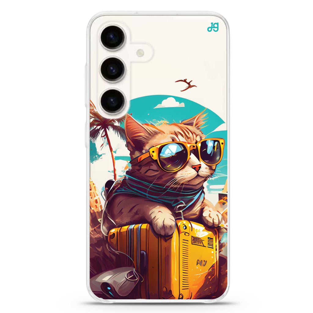 Travel Cat Samsung Galaxy S26/S25/S24 水晶透明保護殼正面展示