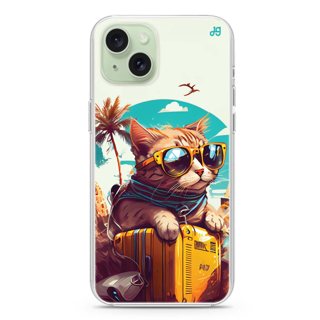 Travel Cat iPhone 15 plus 水晶透明保護殼