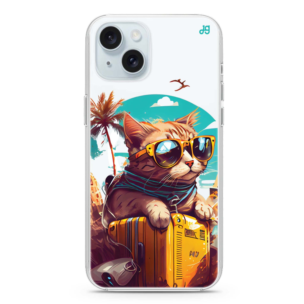 Travel Cat iPhone 15 Plus Magsafe 兼容水晶透明保護殼