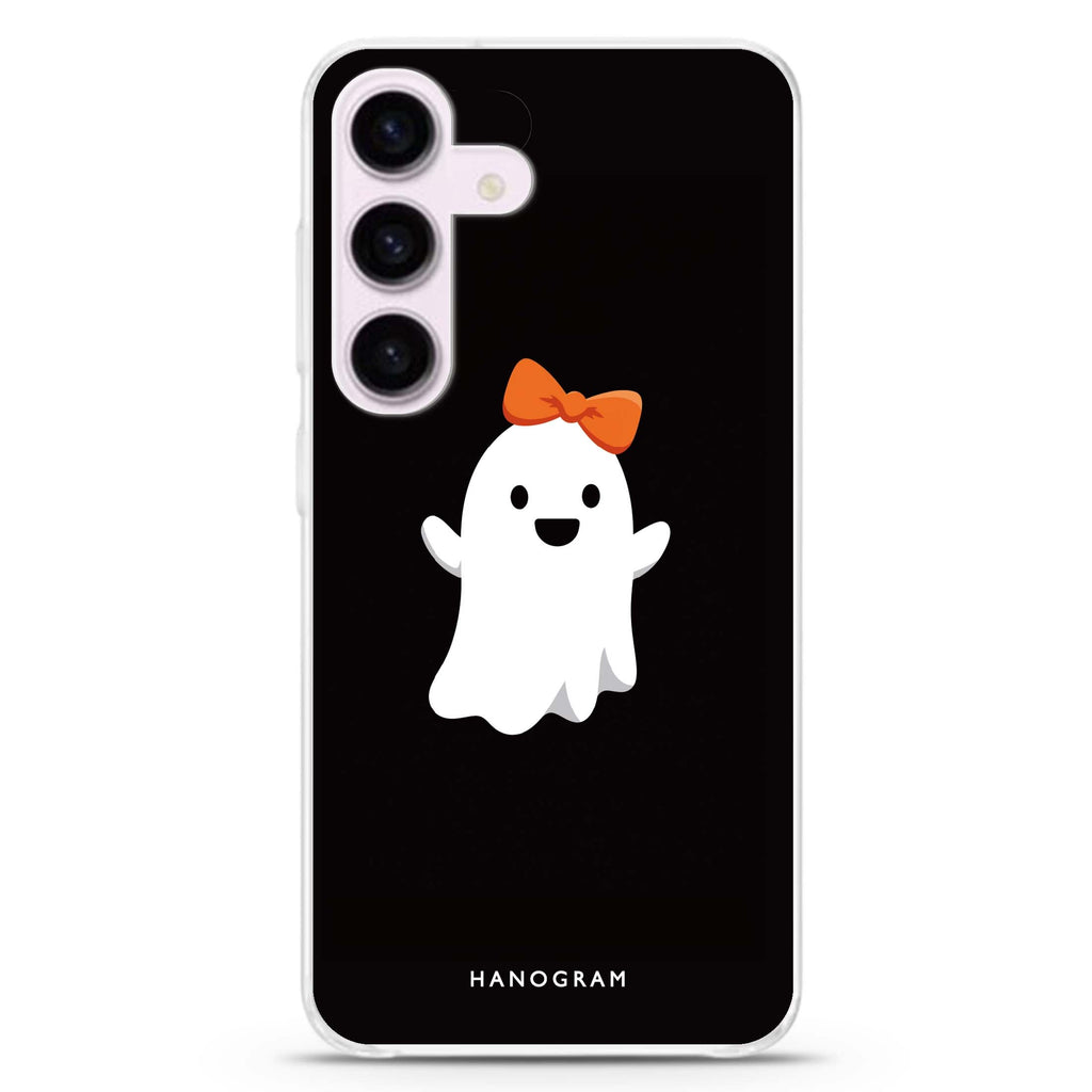 Boo in a Bow Samsung Galaxy S26/S25/S24 水晶透明保護殼正面展示