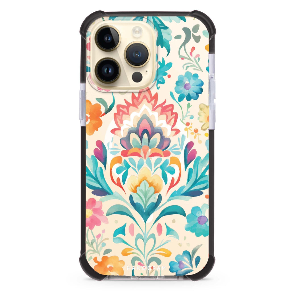 Watercolor Floral iPhone Magsafe 兼容超強防摔保護殼