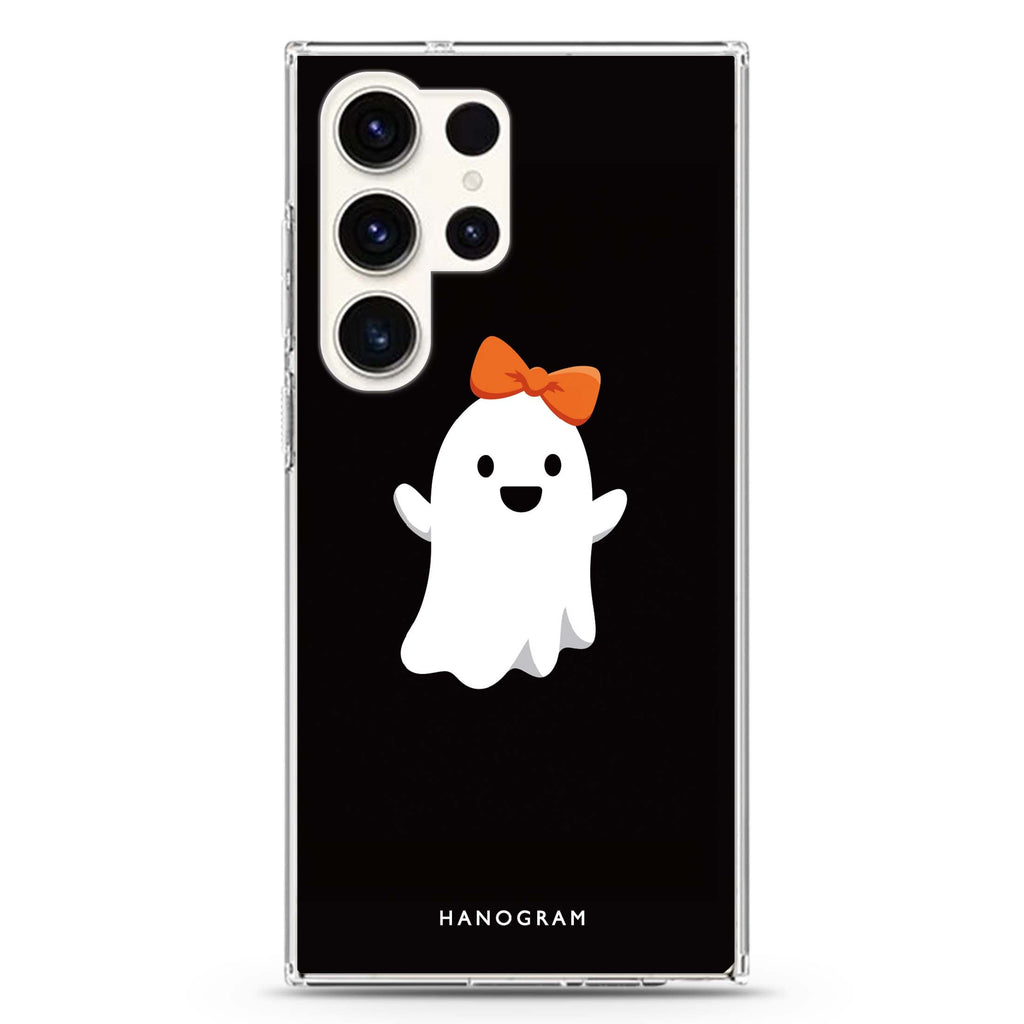 Boo in a Bow Samsung Galaxy Ultra 透明保護殼，適用 S26/S25/S24/S23 Ultra，圖1