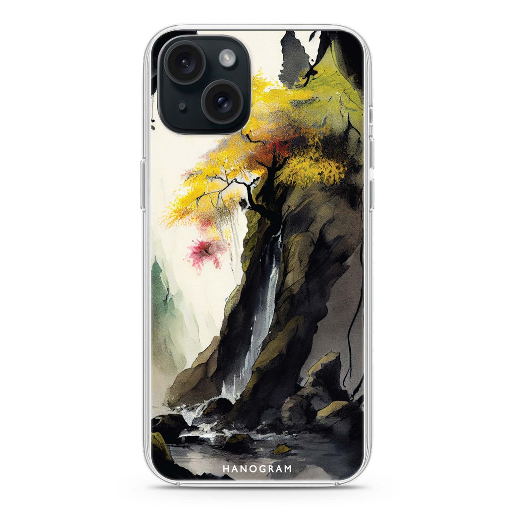Japanese painting iPhone 15 Magsafe 兼容水晶透明保護殼
