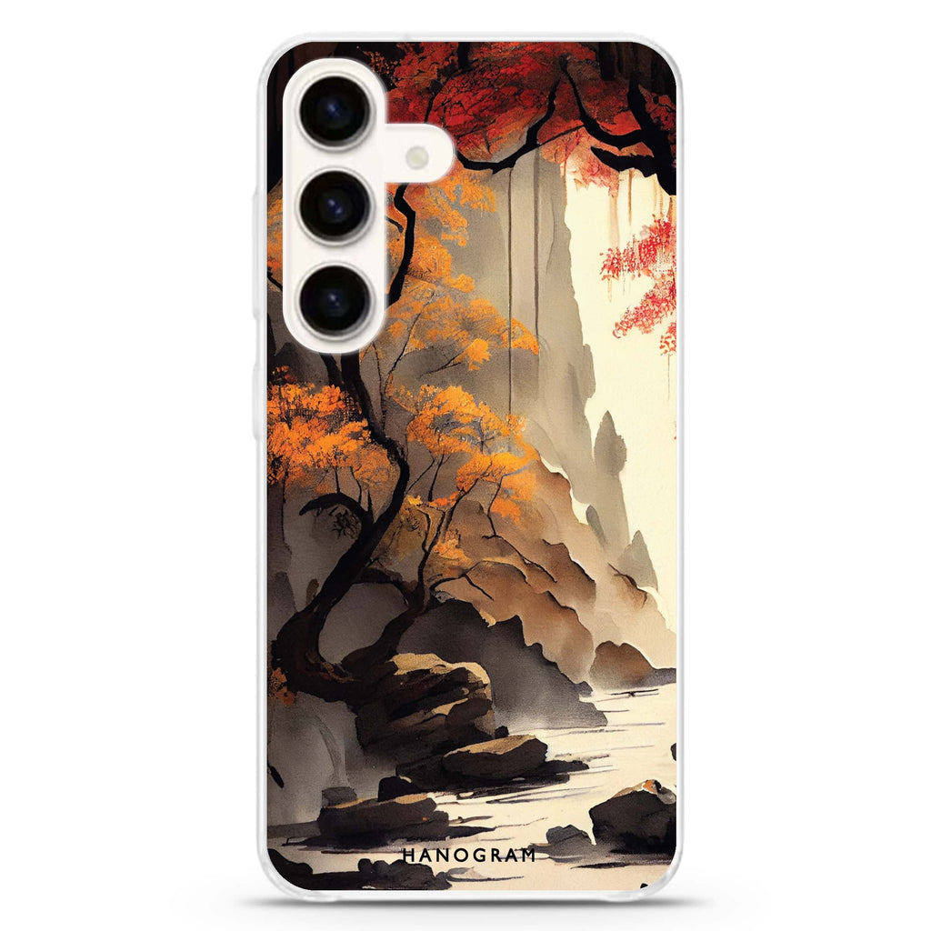 Japanese painting Samsung Galaxy S26/S25/S24 水晶透明保護殼正面展示
