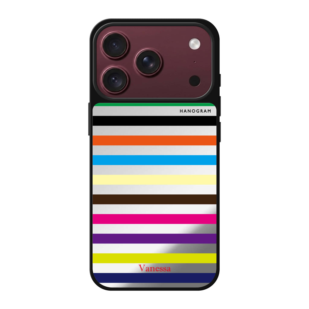 colorful stripe 鏡面手機殼