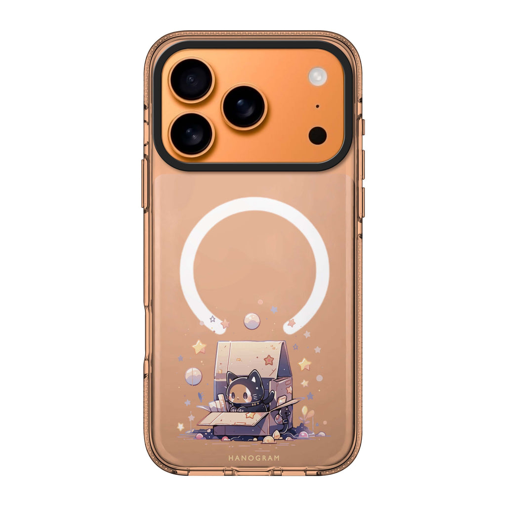 Starship Cat Pod iPhone 17 Pro Max MagSafe 水晶透明保護殼 貓圖案設計 圖1