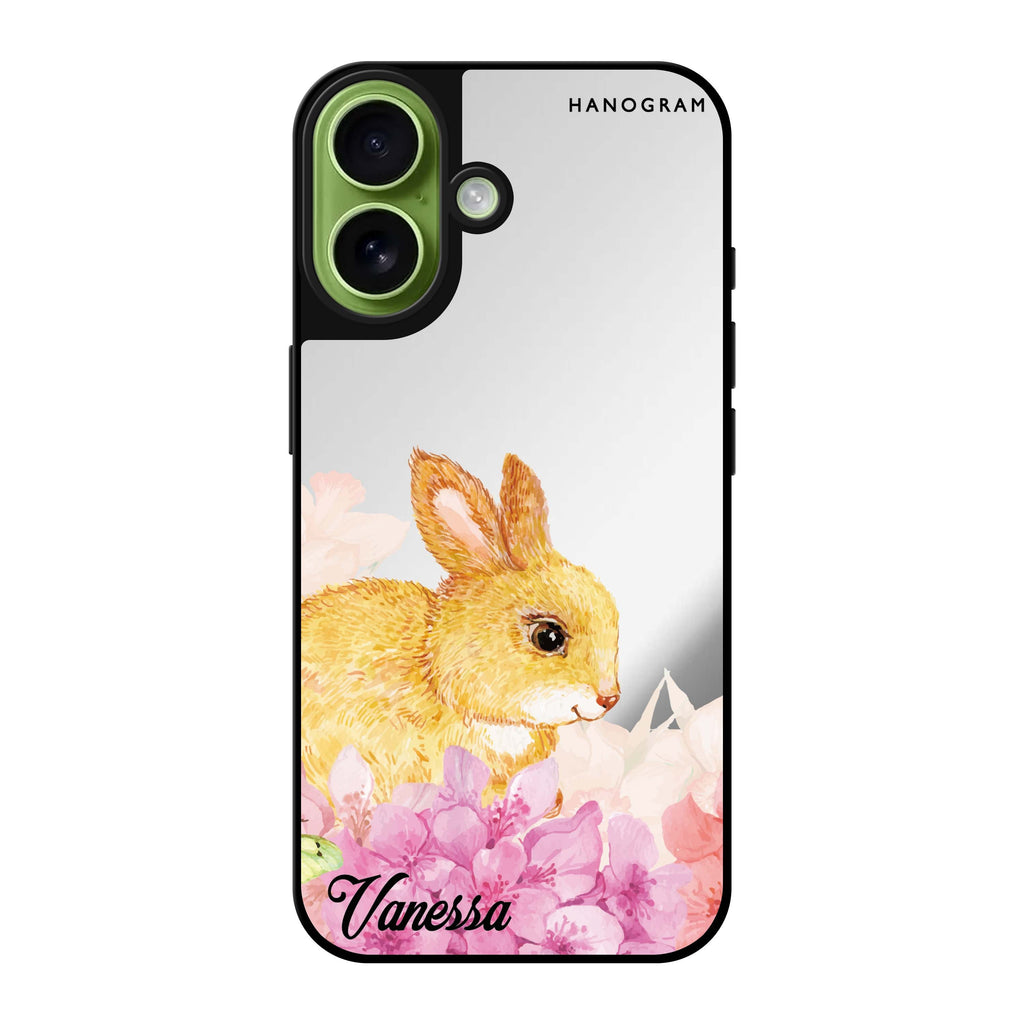 Reflective iPhone 16 Mirror Case –Bunny & Me Design